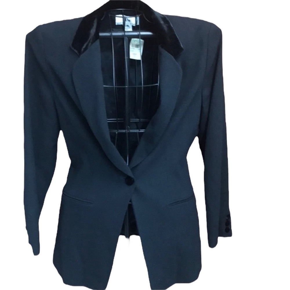 Danielle Martin Wool Velvet Collar Jacket